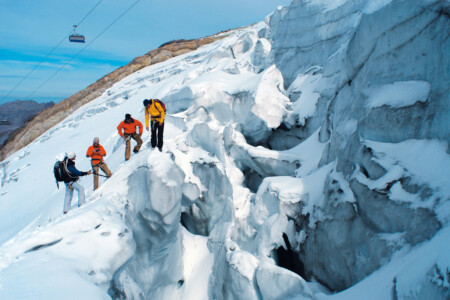 Gletscher, Wandern, Gletscherspalte;
Glacier, Hiking, Crevasse;
